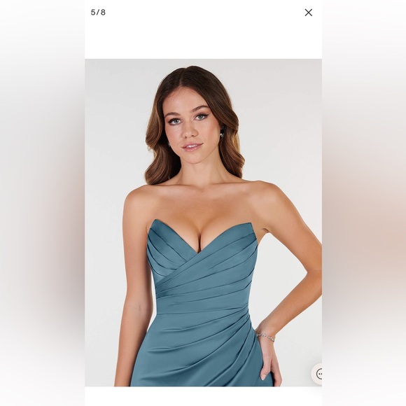 AZAZIE YOLA STRETCH SATIN DRESS: Bermuda size 4 - Picture 5 of 7